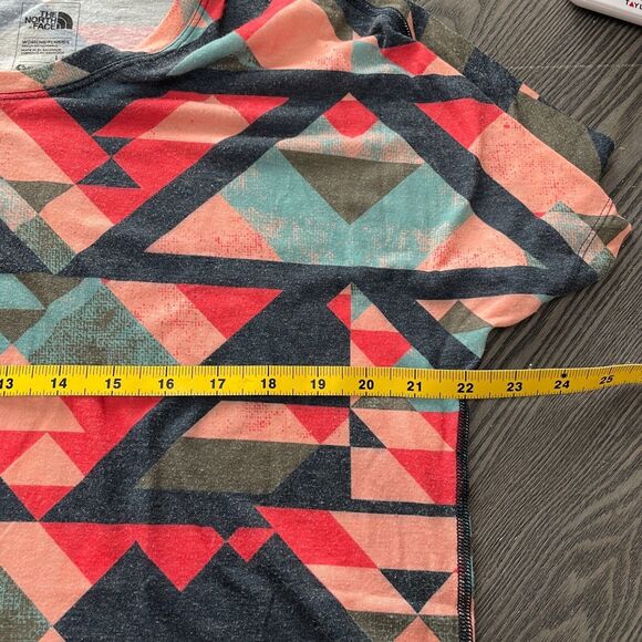 The North Face Womens L Flash Dry Short Sleeve Geometric Pattern Outdoor Shirt - Picture 6 of 7